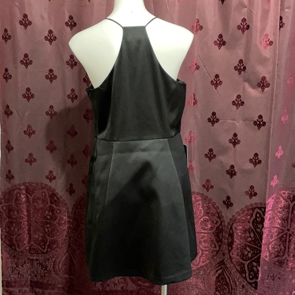 Express Satin Little Black Dress Size 14 - Picture 4 of 9